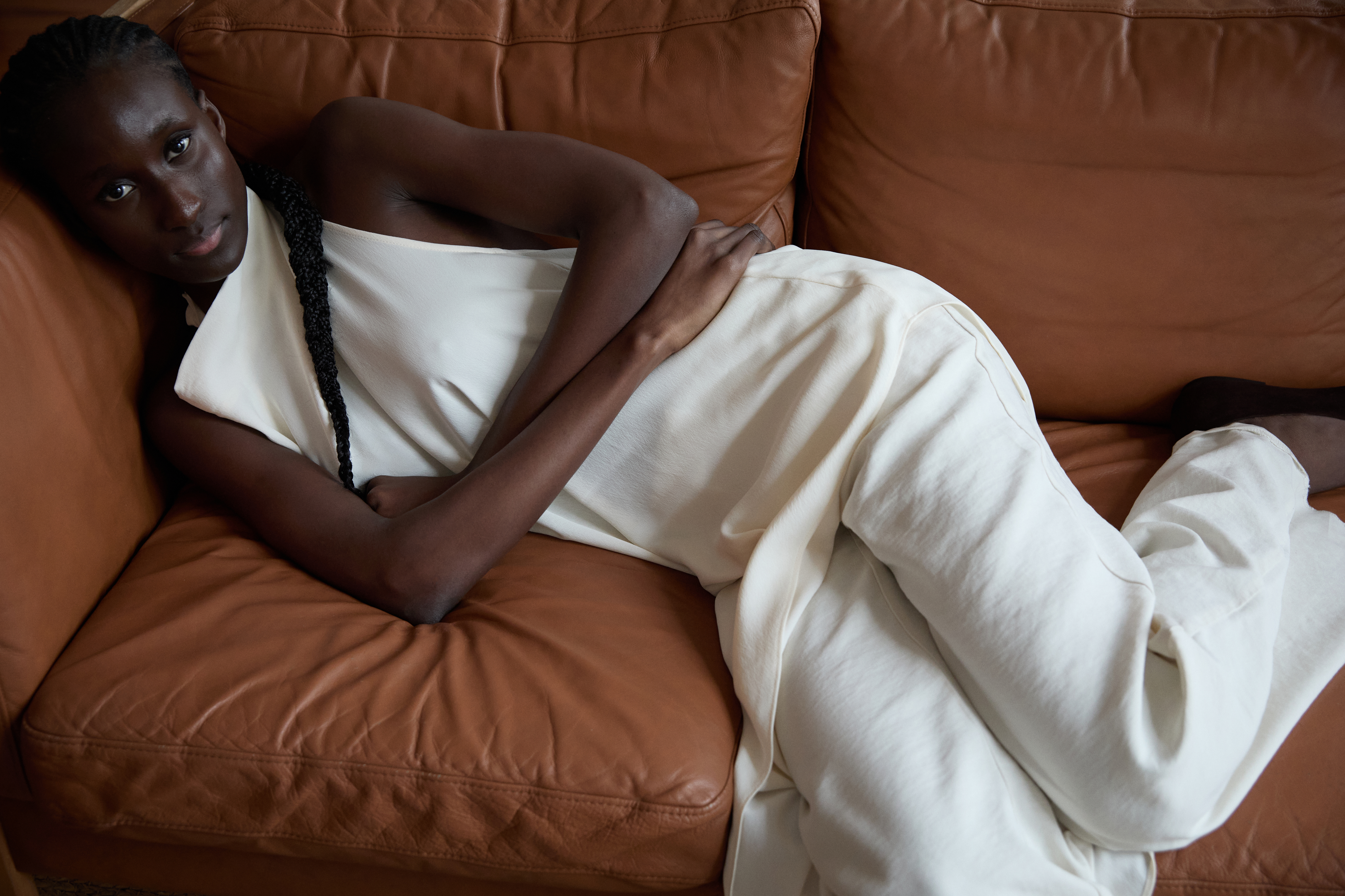 Fashion editorial DENTRO about space, clean light, interior architecture photographed in Porto